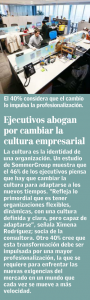 ”Ejecutivos abogan por cambiar la cultura empresarial” Capital Humano, Economía y Negocios, el Mercurio, 02/12/13