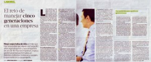 “El reto de manejar 5 generaciones en una empresa” Sección Economía, La Tercera, 17/02/13
