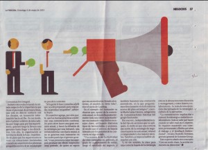 “La formula para bajar la estrategia de la empresa e involucrar a los empleados”, La Tercera, Negocios, 05/05/2013